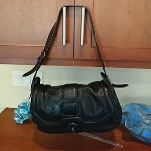 Rachel Zoe black leather handbag